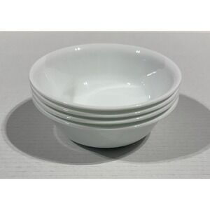 CORELLE - Lot of 4 - Vitrelle White Salad Soup Cereal Salad Bowls - 6"